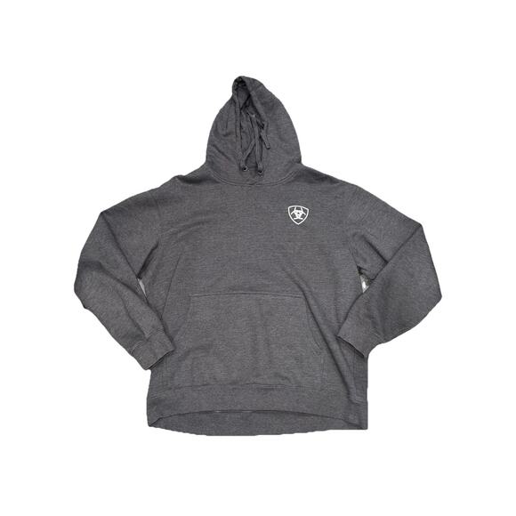 Ariat Men's Southwest Shield Sweatshirt Charcoal Heather hoodie L A004729 - Picture 4 of 13